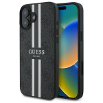 Guess GUHMP16SP4RPSK iPhone 16 6.1"  czarny|black hardcase 4G Printed Stripes MagSafe