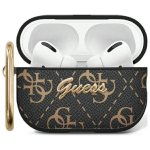 Guess GUA2PG4GPK AirPods 1|2 cover  czarny|black 4G Hook
