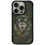 Hall telefonile hall, millel on hunti joonistus ja MagSafe iPhone 16 Pro Nimmy.