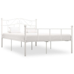 vidaXL voodiraam, valge, metallist, 160 x 200 cm, Balta