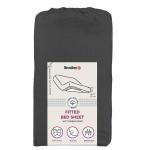 Bradley voodilina kummiga, 160 x 200 x 25 cm, tekstiilist kotis, antratsiit