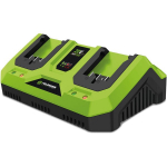 Double charger - FIELDMANN - For 20V batteries - Charge 2Ah in 60 min - Compatible 2Ah, 4Ah