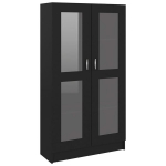 vidaXL raamaturiiul must 82,5x30,5x150 cm puitlaastplaat