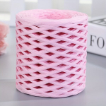 200M Valge Pol&uuml;ester K&auml;sit&ouml;&ouml; N&ouml;&ouml;r - V&auml;rviline Raffia Paberpael Dekoratsioonideks., Rožinis