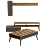 Elutoa m&ouml;&ouml;blikomplekt Kalune Design 845(VI), tumepruun/sinine