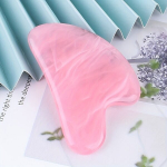 Gua Sha massaaživahend looduskivist n&auml;ole, kaelale., Rožinis
