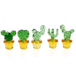 Muud m&ouml;&ouml;blitarvikud,5tk Glass Cactus Collection | K&auml;sit&ouml;&ouml;na valmistatud minik&otilde;rbetaimed | Stiilsed lauaaktsendid, stiil: stiil2;