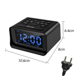Raadiod ja &auml;ratuskellad, LED digitaalne magamistoa &auml;ratuskell raadio USB-laadimispordiga kella reguleerimise temperatuuri elektrooniline lauakell, must