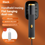 Aurutriikraud HOTU Kaasaskantav Riieteauruti-simulaator - USB Laetav Mini Aurutriikraud, K&auml;sitletav & Rippuvat Riided Triikraud , Juoda