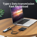 K&uuml;berpunk Hub 8-in-1 L&auml;bipaistev USB-C Jaam 4K HDMI Adapter.