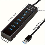 USB3.0 7 Porti USB Jaotur, Valgustusriba Jaotur, Adapter.