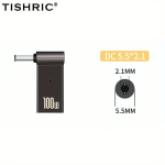 TISHRIC 100W PD Kiirlaadimine USB-C DC Toiteadapter HP/Lenovo/DELL S&uuml;learvutitele