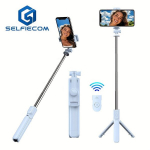 SELFIECOM Selfiepulk koos Juhtmevaba Puldiga, 360&deg; P&ouml;&ouml;ratav Nutitelefoni Statiiv.