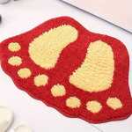Superimav Microfiber Vannimatt Libisemisvastase Tagaosaga - Pehme ja Mugav Hall Vaip, 58*88cm Raudona