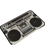 Retro libisemiskindel vaip vintage 80ndad boombox uksematt.