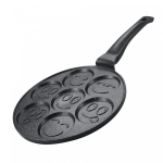 Herzberg HG-CP267SML: 26 cm marmorkattega pannkoogipann &ndash; 7 emotikonit
