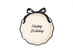 Pabertaldrikud ''happy birthday'' kaarega, 24cm/6 tk