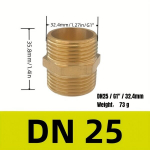 2tk messing&uuml;hendused v&auml;liskeere sirge keere 2.54cm, DN63,5-2,54cm 2vnt