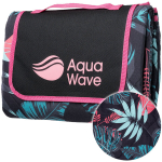 AquaWave Reisitekike/piknikutekk ALADEEN 140x170 cm, kokkupandav kotivormi, must/lilledega