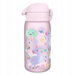 ION8 Laste joogipudel, 0,35 l, BPA Free, kaitse juhusliku avanemise eest, roosa / &uuml;kssarvikutega