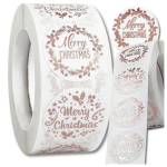 500 tk kullatud DIY Merry Christmas kleebised rullis