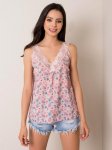 SUBLEVEL Tolmune roosa lilleline top.
