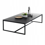 Kohvilaud kaasaegne ristk&uuml;likukujuline 120x60x42 cm must t&ouml;&ouml;stuslik suur