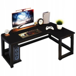 Nurga m&auml;nguarvutilaud, must 140 cm