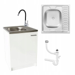 Seisev k&ouml;&ouml;gikapp, paindlik segistuskraan must, sifoon, valge, 60x60cm