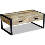 vidaXLi kahe sahtliga kohvilaud，tugitoolilaud，diivanilaud mangopuidust 100 x 60 x 40 cm CFE579139