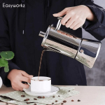 Easyworkz Diego 4 tassi roostevabast terasest girger espresso - induktsioonipalkad - 200 ml 1
