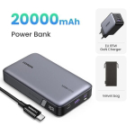 Akupank Ugreen 140W 25000Mah Power Bank PD kiire laadimine s&uuml;learvuti Xiaomi jaoks - 20000Mah UK komplekt