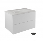 Seinale kinnitatav vannitoakapp kraanikausiga Besco Akya Classic, 76 cm, valge