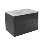 Seinale kinnitatav vannitoakapp kraanikausiga Besco Akya Classic, 76 cm, hall/valge