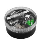 Plastikust h&uuml;lsiga otsikud s&uuml;damiku sulgemiseks, komplekt (4-16mm, 100 tk.) Wiha