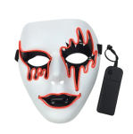 Halloweeni mask LED-valgusega WBQ, punane