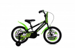 Laste jalgratas Capriolo Mustang, 16", must/roheline