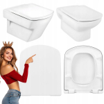 WC iste ROCA DAMA SENSO/HALL seinale paigaldatavale WC-le ja WC-taldrikule