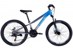 Laste jalgratas Mercury Alumiinium 24&Prime;, 130&ndash;160 cm, 21 k&auml;iku, Sinine