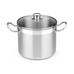 K&uuml;psetuspott - BRA - Professionaalne - Roostevaba teras - Klaas - &oslash; 24 cm