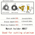 HOANYORE 3 Fl&ouml;&ouml;di T-kujuline Frees, Elektrifrees Alumiiniumi T&ouml;&ouml;tluseks, MB09-DC 17.7-CW 2.5-CDX 4.3