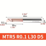 MTR2 MTR3 MTR4 MTR5 MTR6 MTR8 Volframkarbiid Igav Puuri L&otilde;ikurid Treimist&ouml;&ouml;riistad, MTR 5 R0.1 L30-1PC