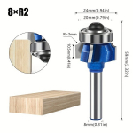 1-3tk Komplekt 1/4 K&auml;epide 8Mm K&auml;epide 4 Hambad Nurgaga L&otilde;ikur Neljas-Serv Serv Lindimine Kaare K&auml;rpimisl&otilde;ikur., 8 mm XR2