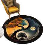 Yin-Yang Puu ja Kuu Vaip,  120 cm / 47 colių