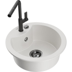 &Uuml;hekordne graniidist valamu Mexen Diego k&ouml;&ouml;gisegistiga Flora, valge - 6512-20-670401-70-B