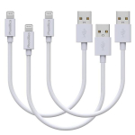 Partii 3 20cm USB Lightning laadimisjuhet valge iPhone X/XS/XS MAX/XR/7/7 PLUS/8/8 PLUS/6/6S/6 PLUS/5/5S/SE/AirPods Phonillico jaoks