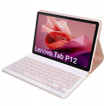 Bluetooth-klaviatuuri &uuml;mbris Lenovo Tab P12 TB-370 (roosa) jaoks