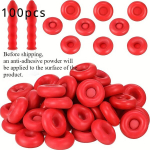 100-Pack Punane Silikoonist Tihendi Korkkatted, Hermeetiline ja S&auml;ilitusvahend., 100 vnt