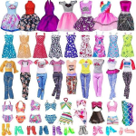 32 tk nukuriiete ja aksessuaaride komplekt nukule Barbie, mood minikleittopsid P&uuml;kste komplekt Kingad Kingitused