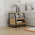 Kaasaegne &Ouml;&ouml;kapp Metallraamiga, Pal, Decortie, 45 x 50 x 40 cm, Tamm